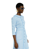 Raschel tweed A-line shirt dress -  | Dolce &amp; Gabbana