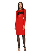 Cady midi dress with contrasting bra detail -  | Dolce & Gabbana