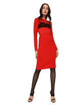Cady midi dress with contrasting bra detail -  | Dolce & Gabbana