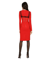 Cady midi dress with contrasting bra detail -  | Dolce & Gabbana