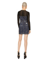 Short patchwork denim and tulle dress -  | Dolce &amp; Gabbana