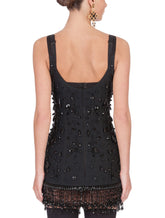 MINI DRESS WITH BEAD APPLIQUÉS -  | Dolce & Gabbana