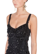 MINI DRESS WITH BEAD APPLIQUÉS -  | Dolce & Gabbana