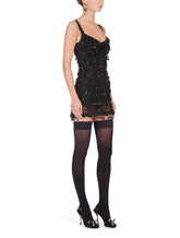 MINI DRESS WITH BEAD APPLIQUÉS -  | Dolce & Gabbana