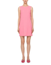 Short A-line Cady Dress In Green -  | Dolce & Gabbana