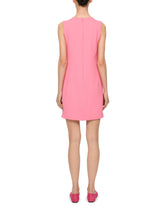 Short A-line Cady Dress In Green -  | Dolce & Gabbana