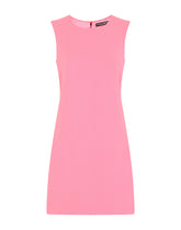 Short A-line Cady Dress In Green -  | Dolce & Gabbana