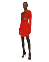 Milano rib midi dress with cut-out -  | Dolce & Gabbana
