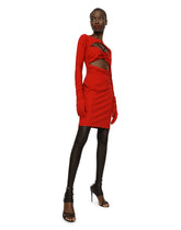 Milano rib midi dress with cut-out -  | Dolce & Gabbana