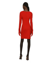 Milano rib midi dress with cut-out -  | Dolce & Gabbana