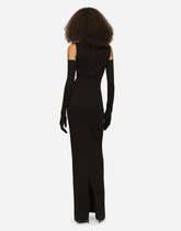 KIM DOLCE&amp;GABBANA Long dress in Milano stitch jersey -  | Dolce &amp; Gabbana