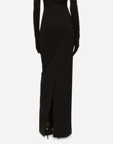KIM DOLCE&amp;GABBANA Long dress in Milano stitch jersey -  | Dolce &amp; Gabbana