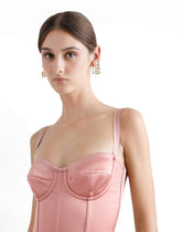 Short satin corset dress -  | Dolce &amp; Gabbana