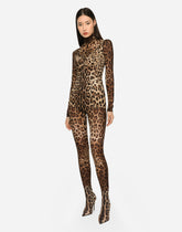 KIM DOLCE&amp;GABBANA Sheer leopard-print jumpsuit -  | Dolce &amp; Gabbana