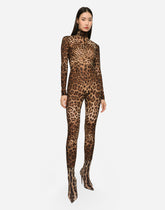 KIM DOLCE&amp;GABBANA Sheer leopard-print jumpsuit -  | Dolce &amp; Gabbana