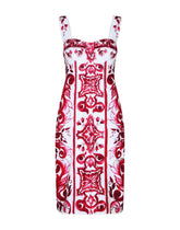 Majolica-print terrycloth midi dress -  | Dolce & Gabbana