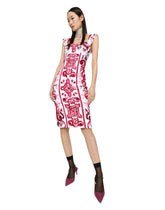 Majolica-print terrycloth midi dress -  | Dolce & Gabbana