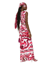 Long Majolica-print organzine dress -  | Dolce &amp; Gabbana