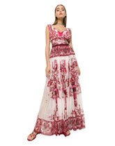 Long Majolica-print chiffon dress -  | Dolce & Gabbana