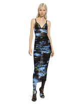Tulle slip dress with bluebell print -  | Dolce & Gabbana