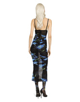 Tulle slip dress with bluebell print -  | Dolce & Gabbana