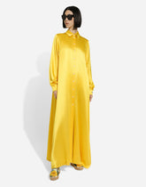 Long-sleeved silk crepe caftan -  | Dolce & Gabbana