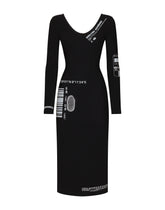 Long-sleeved spandex jersey midi dress DGVIB3 -  | Dolce & Gabbana