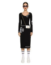 Long-sleeved spandex jersey midi dress DGVIB3 -  | Dolce & Gabbana