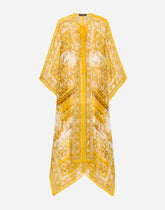 Majolica-print chiffon caftan -  | Dolce &amp; Gabbana