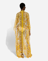 Majolica-print chiffon caftan -  | Dolce &amp; Gabbana