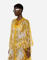 Majolica-print chiffon caftan -  | Dolce &amp; Gabbana