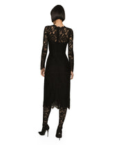 Galloon lace calf-length wrap dress -  | Dolce &amp; Gabbana