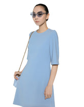 Wool crêpe midi fit-and-flare dress -  | Dolce &amp; Gabbana