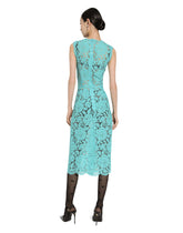 Lace sheath dress with cut at the waist -  | Dolce & Gabbana