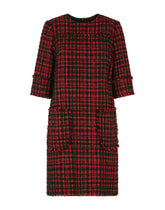 Short tweed a-line dress -  | Dolce & Gabbana