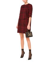 Short tweed a-line dress -  | Dolce & Gabbana