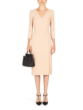 LONGUETTE V-NECK IN CADY FABRIC -  | Dolce & Gabbana