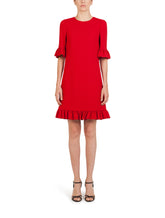 Short cady dress with ruche detailing -  | Dolce &amp; Gabbana