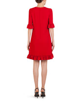 Short cady dress with ruche detailing -  | Dolce &amp; Gabbana