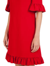 Short cady dress with ruche detailing -  | Dolce &amp; Gabbana