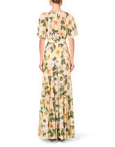 Short-sleeved long chiffon dress -  | Dolce & Gabbana