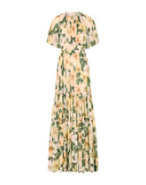 Short-sleeved long chiffon dress -  | Dolce & Gabbana
