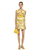 Short majolica-print brocade dress -  | Dolce &amp; Gabbana