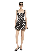 Cotton drill corset minidress with polka-dot print -  | Dolce &amp; Gabbana
