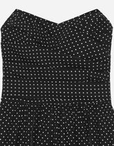 Cotton bustier minidress with polka-dot print -  | Dolce &amp; Gabbana