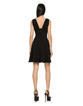 Cady midi dress with crystal-embellished DG logo -  | Dolce & Gabbana