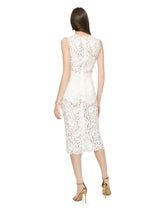 Laminated lace calf-length dress -  | Dolce & Gabbana
