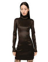 Short silk satin dress -  | Dolce &amp; Gabbana