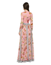 Long bread-print chiffon dress -  | Dolce & Gabbana