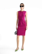Wool crepe calf-length sheath dress -  | Dolce &amp; Gabbana
